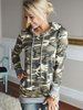 Damen Pullover Hoodie Zugbänder Casual Baumwolle Hoodie zu tarnen