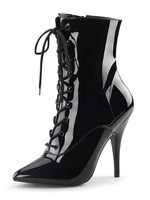 Damen Pumps Pointed Toe Stiletto Absatz Pailletten Sexy Martin Black Boots