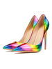 Damen Pumps Pointed Toe Stiletto Absatz Sexy Purple Glitter High Heel Schuhe