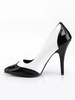 Damen Pumps Slip-On Spitze Zehen Stiletto Absatz Pailletten Vintage Schuhe Split Color Pumps
