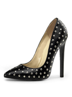 Damen Pumps Slip-On Spitze Zehen Stiletto Ferse Pailletten Sexy Vintage Schuhe