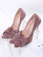 Damen Pumps Slip-On Spitzschuh Pfennigabsatz Bögen Schicke Absätze