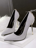 Damen Pumps Spitzschuh Stiletto Metal Details schicke Pumps