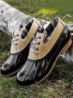 Damen Regenstiefel Stilvolle runde Zehen PU Leder rutschfeste Daily Casual Low-Tops Regenschuhe