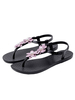 Damen Sandalen Flache Sandalen Blumen Strand Round Toe Deep Blue Sandalen