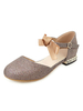 Damen Sandalen Puppy Heel Buckle Chic Slip-On Runde Zehen Plus Size Blond Sandalen