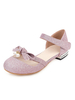 Damen Sandalen Puppy Heel Pearls Sandalen Schicke Slip-On Runde Zehen Plus Size Pink Sandalen