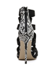 Damen Sandalen Stiletto Absatz Sandalen Chic Reißverschluss Peep Toe Heel Sandalen