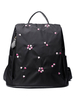 Damen-Schulrucksack aus Blumen-Nylon mit Blumenmuster