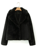 Damen Schwarz Jacke Umlegekragen Polyester Langarm Winterjacke