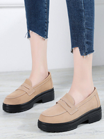 Damen Slipper Kaffee Braun Wildleder Leder Round Toe Monk Strap Freizeitschuhe
