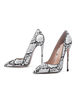 Damen Snake Print Pumps Ointed Toe Pfennigabsatz Chic Plus Size Schuhe