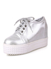 Damen Sneaker mit Schnüren Pump standartig im casualen Stil für Damen 8cm Flach