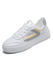 Damen Sneakers Grau Sportschuhe Mesh Runde Zehen Flache Skateboard Schuhe