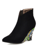Damen Stiefeletten Micro Suede Pointed Toe Keilabsatz Herbst Booties