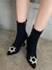 Damen Stiefeletten Schwarz Elastic Fabric Pointed Toe Goblet Heel