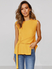 Damen Tanks Ärmellose T-Shirts Gelbe Polyester Damen Sommer T-Shirt