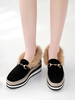 Damen Trendy Oxfords Chic Black Round Toe Wildleder