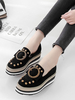 Damen Trendy Oxfords Chic Black Round Toe Wildleder