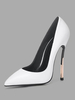 Damen Weiß Basic Pumps Slip-On Spitzschuh Stiletto High Heel Schuhe