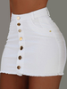 Damen weißer Rock Denim Short Bottoms Spring Cowboy Rock