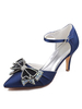 Damen Zweiteiler High Heel Party Schuh Dunkelblaue Spitzschuh Pumps Abendschuhe