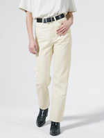 Damenhose Light Beige Polyester Raised Waist Straight Hose