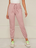 Damenhose Rosa Polyester Tapered Fit Hose Gerade lange Hose