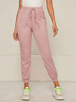 Damenhose Rosa Polyester Tapered Fit Hose Gerade lange Hose