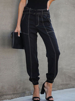 Damenhose Schwarze Baumwolle Lange Hose