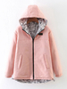 Damenjacken mit Kapuze bedruckt Casual Dating Pink Jacke Winter Oberbekleidung