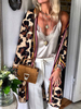 Damenjacken Neckholder Bedruckt Übergroße Casual Piping Indoor ecru weiße Winterjacke