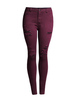 Damenjeans Cowboyhose Burgunder Long Strength Tapered Fit Jeanshose Ripped Jeans