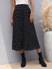 Damenkleid Black Polka Dot Polyester Casual Bottoms