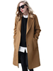 Damenmantel Kamel Turndown Kragen 3/4 Länge Ärmel Übergroße Casual Wrap Winter Oberbekleidung