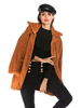 Damenmantel Turndown-Kragen Langarm Baumwolle Classic Camel Wickelmantel Winter Oberbekleidung