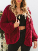 Damenpullover Cardigans Red Buttons Langarmpullover