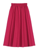 Damenrock Rot Plissee Polyester Knielange Herbst- und Winterhosen
