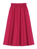 Damenrock Rot Plissee Polyester Knielange Herbst- und Winterhosen