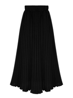 Damenrock Schwarz Plissee Polyester Knielang Unregelmäßige Herbst- und Winterhosen