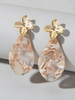 Dangle Ohrringe Blumendekor Frauenschmuck
