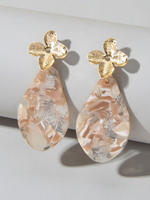 Dangle Ohrringe Blumendekor Frauenschmuck