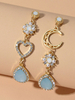 Dangle Ohrringe Moon Heart Decor Frauenschmuck