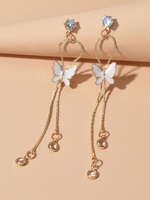 Dangle Ohrringe Schmetterlingskette Frauenschmuck