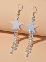 Dangle Ohrringe Silver Star Chain Damenschmuck