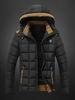 Daunenjacken & Parkas 2020 für Herren Jacke Kapuzen-Mantel Daunenjacke für Männer In schwarz