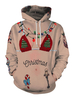 Deep Apricot Hoodie Weihnachtsoberteile Polyesterfaser Weihnachtsmuster Kausale Feiertage Kostüme