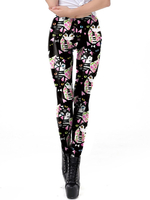 Dehnbare Leggings 3D Print Cat Frauen Leggings