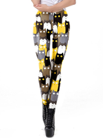 Dehnbare Leggings Katzen 3D Print Frauen Leggings