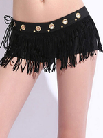 Denim Shorts mit Fransen